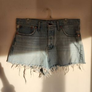 🌸Madewell relaxed fit cut off denim shorts Size 29
